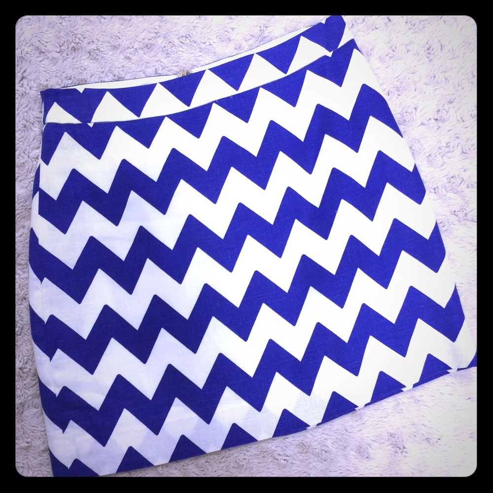 Kate Spade Blue Chevron Skirt